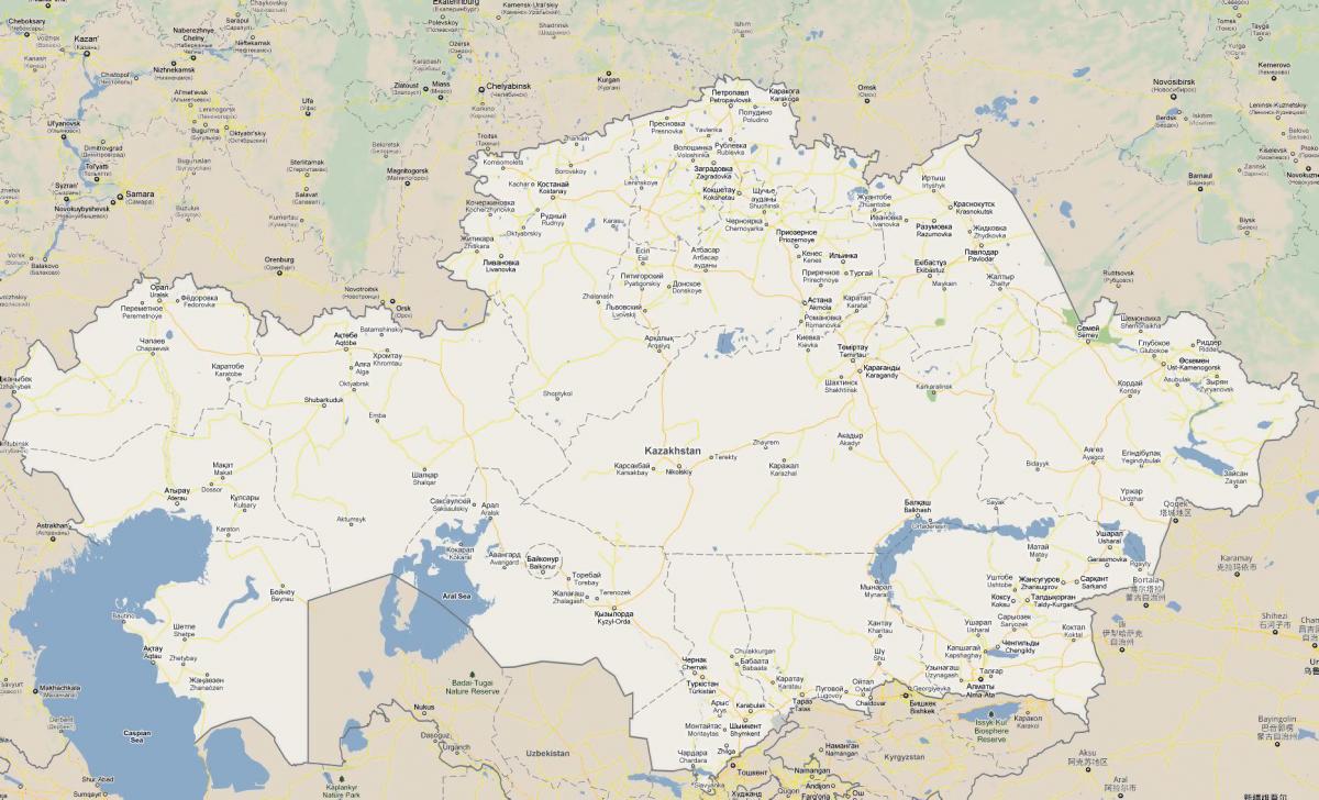 карту Казахстан дорога
