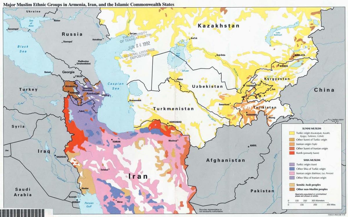 карта Казахстана религия