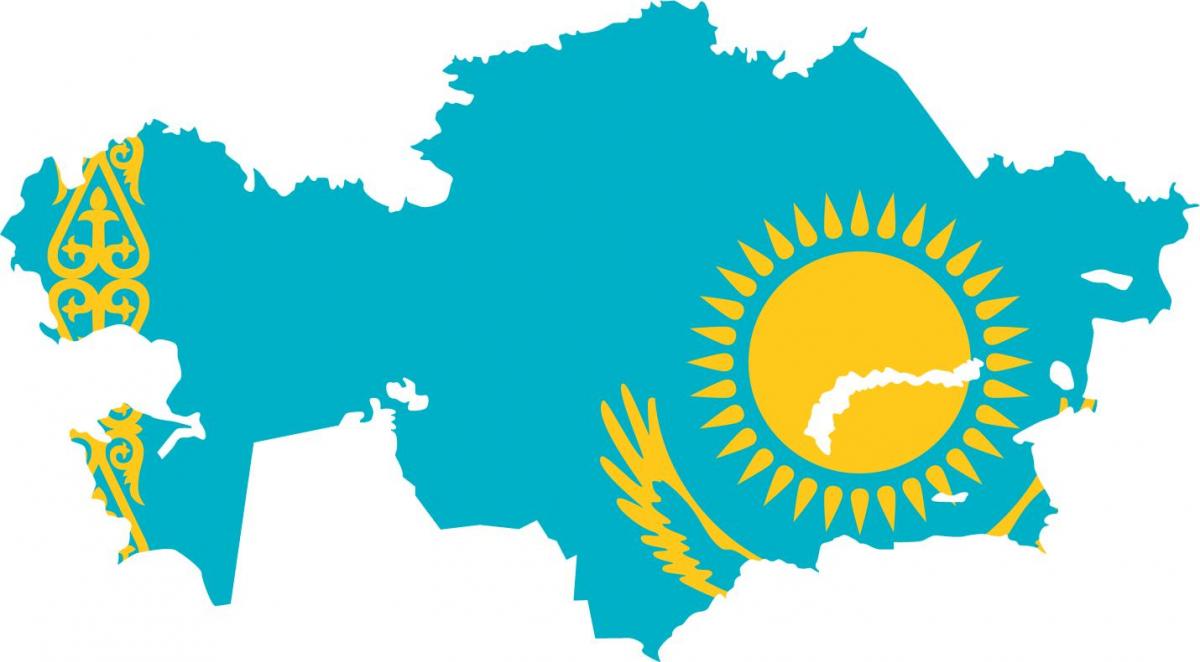карта Казахстана флаг