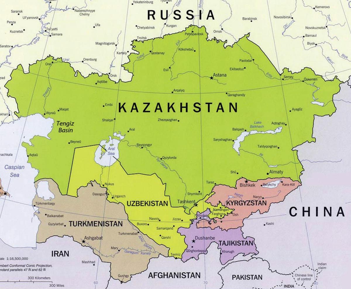 карта Тенгиз Казахстан