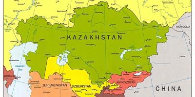 Карта Казахстана карта Азии