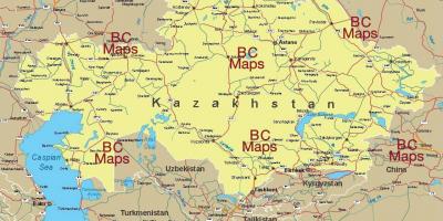 Казахстан карте города 