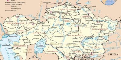 Карта Казахстана политические