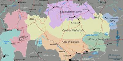 Карта регионов Казахстана