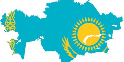 Карта Казахстана флаг