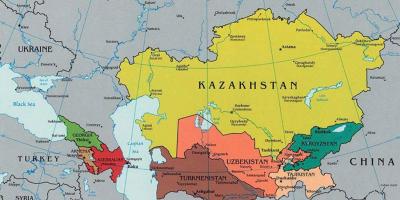 Карта Казахстана соседних стран