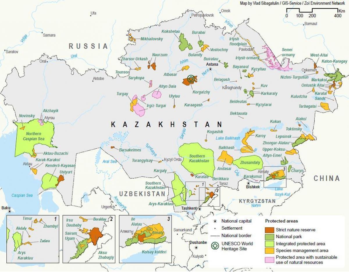 карта Казахстана природные ресурсы